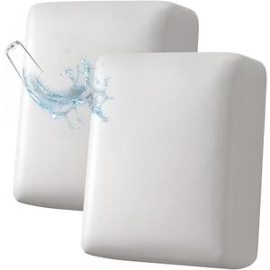 Leather Individual Couch Cushion Covers Waterproof Wear-Resistant Sofa Seat Slipcovers for Living Room, Pet Friendly Stretch Loveseat Cushion Covers for Sectional Sofa(2 Pcs, White)