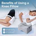 UJPFEO Knee Pillow for Side Sleepers, Leg Pillow for Sciatica, Back, HIPS, Knees, Joints Pain Relief,Pillows for Between Legs While Sleeping Spine Alignment Support & Relieves Pressure