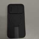 SURITCH for iPhone 14 Pro Case with Magnetic Camera Slide Cover and Adjustable Kickstand, Compatible with MagSafe, Shockproof Bumper Case Slim Protective Cover for iPhone 14 Pro 6.1 Inch, Black