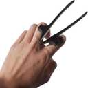 Finger Chopsticks Black, Ergonomic Finger Snacking chopsticks, Set of 2 with Portable Storage Cases, Gamer Chopsticks, Perfect for Snacking on Chips, Nuts, and Popcorn