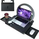 Extendable Steering Wheel Tray Desk for Laptop & Tablet, Adjustable Car Dining Table with Locking Clip Support, Portable Wheel Desk for Eating, Working, Travel