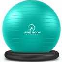ProBody Pilates Yoga Ball Chair, Exercise Ball Chair with Base or Stand for Home Office Desk Sitting or Workout, Balance Ball & Stability Ball Seat for Back, abs