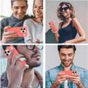 Compatible with iPhone 17 Pro Case, Shockproof Liquid Silicone Protective Phone Case with Soft Anti-Scratch Microfiber Lining Ultra Slim Drop Protection Phone Cover (Peach)