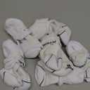 FITRELL 6 Pack Men's Ankle Running Socks Low Cut Cushioned Athletic Sports Socks 9-12(White+grey)