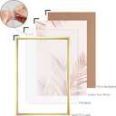 GULETHUN 16x20 Picture Frame, Gold Poster Frame, Home Decor Natural Gallery Frames, Horizontal or Vertical Format, Sturdy, Plexiglass, Large Wall Decor, for Photos, Artworks, Posters