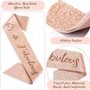 65th Birthday Gifts Decorations for Women, Including 65 year old Birthday Cake Topper,Queen Sash with Pearl Pin, Sweet Rhinestone Tiara Crown, Number Candles and Balloons Set, Rose Gold