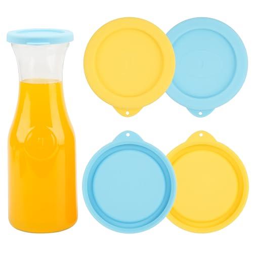 Silicone Carafe Lids Only Fit Glass Carafe with a diameter of 3.2", 4 Packs Replacement Lid Compatible with NETANY 1 Liter 35oz Glass-Carafe, Please Check the Size Before you Buy (Only lid)