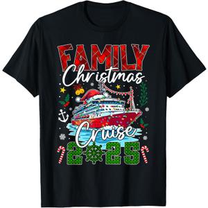 Matching Family Christmas Cruise 2025 Xmas Men Women Kids T-Shirt