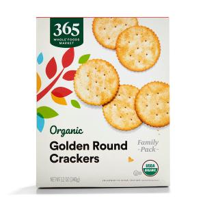 365 by Whole Foods Market, Organic Golden Round Crackers, 12 Ounce (EXP 02/07/27)