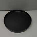 Ceramic Plant Saucer Pot Tray 12 Inch, Planter Saucers 4 5 6 7 8 9 10 11 12 Inch for Indoors Outdoor, Durable Sturdy Flower Drainage Tray for Glazed Pots Base (12.5 Inch-Black)