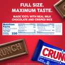 CRUNCH Fun Size Candy Bars, Creamy Milk Chocolate with Crisped Rice, Individually Wrapped Candy, Shareable Pack, 10 oz (EXP 12/24/26)