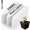 3 x Cleangor 330Pcs Plant Labels with Marker Pen, 4" Plant Tags for Garden Waterproof, Reusable Plastic Plant Markers Garden Labels for Seedlings, Vegetables, Flowers, Gardening Organization Kit
