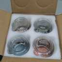 16 oz/480 ml Glass Storage Canister with Airtight Lid, 4 Pack Clear Overnight Oats Containers, Cute Decorative Mason Salad Jar for Snacks, Yogurt, Cereal, Fruit, Spice, Sugar, Coffee, Tea