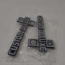 Pair Set Custom Deluxe 10 Emblem 3D Badge 14051845 Insert Replacement for 1981-1988 Pickup Truck C10 K10 R10 V10 (Chrome Black)