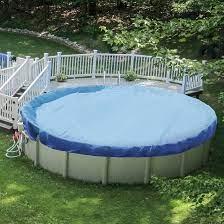 Patio Paradise Round Pool Covers for 10' Above Ground Pools, 14ft Safety Winter Pool Cover Leaf Tarp with Wire Rope Edging Winch, Blue Patio Paradise Round Pool Covers for 10' Above Ground Pools, 14ft Safety Winter Pool Cover Leaf Tarp with Wire Rope Edging Winch, Blue
