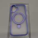 TORRAS Magnetic for iPhone 16 Case with Stand, Built-in Stand Compatible with MagSafe, 3X Military-Grade Protection, Translucent Slim Phone Case for iPhone 16 6.1'', Matte Blue