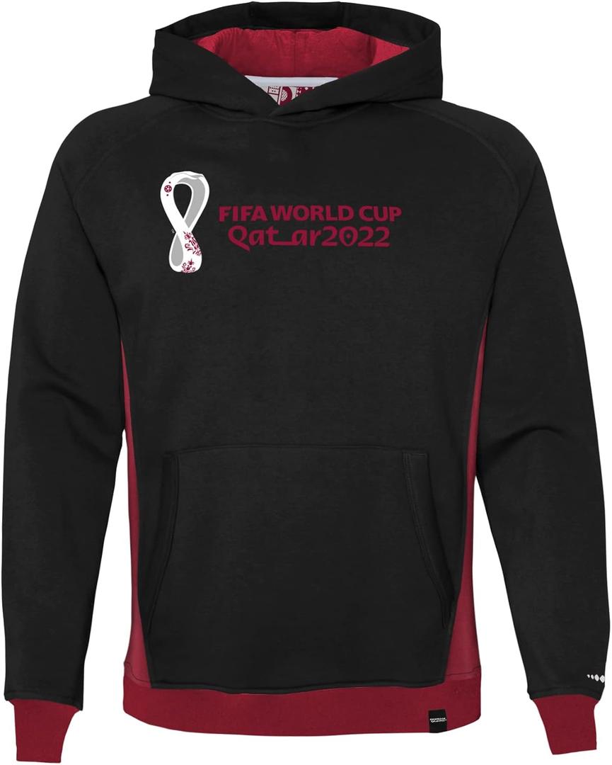 Outerstuff Kids' FIFA World Cup Premium Fleece Hood (Small, Black)