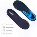 Dual Gel Insoles for Men & Women  Shoe Inserts for Foot Pain Relief, Cushioning & Memory Dual Gel Support Comfortable Insoles for Work Shoes (Size 610 US)