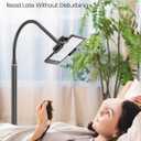 VOLTIFYMAX Kindle Stand Floor with Remote Page Turner for Reading in Bed, Tablet Stand Holder with Adjustable Gooseneck, Compatible with Kindle Accessories/Paperwhite, Hands Free Use Gifts for Readers
