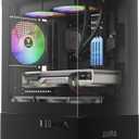 GAMDIAS Micro-ATX Tower Computer Case with Tempered Glass, Gaming M-ATX PC Case with 3X 120mm ARGB Fans, Support Up to 5X Fans Airflow, 240mm AIO/Radiator, 280mm GPU/VGA, 155mm CPU Cooler, 150mm PSU