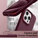 Magnetic for iPhone 15 Pro Case 6.1", Premium Liquid Silicone Case,[Compatible with Magsafe][Soft Anti-Scratch Microfiber Lining],Slim Thin Shockproof Phone Cover-Plum