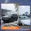 Hail Protector Car Cover SUV Compatible with Toyota RAV4/Honda CR-V/Tesla Model Y, Thicken Anti Hail Car Cover Waterproof All Weather,Sun,Snow,Rain Protection, Fit Length (187-194.8 Inch)