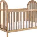 Soho Baby Everlee Convertible Island Crib, Honey Wood, 53.9"L x 29.7"W x 47.7"H