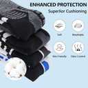 Basketball Socks 4-Pack - Thick Cushioned, Hiking Socks - Breathable Moisture- Outdoor Crew Socks for Men &Boys