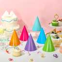 Zomiboo Birthday Party Hats Assorted Colors Party Cone Hats for Adults Birthday Colorful Decorations Dress Up Celebration