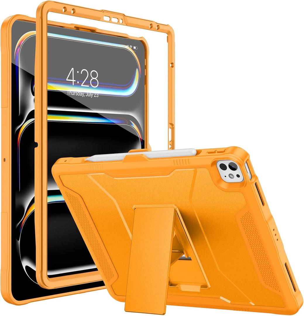 Soke Case for iPad Pro 13 Inch M5/M4 & iPad Air 13 Inch M4/M3/M2(2026/2025/2024), iPad Pro 12.9(2022 2021 2020,6th/5th/4th Gen), Rugged Shockproof Protective Cover - Citrus