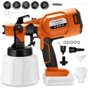 Cordless Paint Sprayer for Dewalt 20V Max Battery, Not Included Battery for House Painting Handheld Electric Paint Spray Gun for Garden, Home, Wall, Furniture, Cabinets, Scrawl