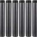 10 Pack 1 Inches x 8 Inches Black Malleable Steel Nipples Fitting, DIY Steampunk Industrial Vintage Style