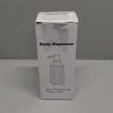 Small Soap Dispenser for Bathroom and Kitchen, Modern Farmhouse Striped Style Plastic Hand Soap Dish Soap Dispenser with Pump Matte Black