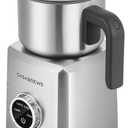 CASABREWS ARTIST Milk Frother, 4-in-1 Electric Milk Steamer for Hot & Cold Foam, Die-Cast Aluminum Body for Latte, Cappuccino, Hot Chocolate, Dishwasher Safe, Knob Control, Great Coffee Gift