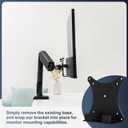 Monitor Arm/Mount VESA Bracket Adapter Compatible with hp Envy 27s VESA 100 * 100mm 75 * 75mm black