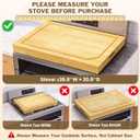4 In 1 Noodle Board Stove Cover Lightweight Cutting Board Wood Stove Top Covers for Electric Stove, Glass Gas Stove Cover for Gas Burners - 30" x 22"