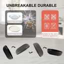 MissYIP Melamine Dinnerware Sets 12pcs, Service for 4, Unbreakable Reusable Kitchen Dinnerware Set, Outdoor Camping Dishes, BAP free, Dishwasher Safe,Not oven-safe or microwavable(Black)