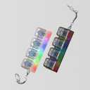 2 Pcs Keyboard Fidget Toy for Adults Fidget Keyboard Clicker Toys with LED Lights Keychain Stress Relief for Anxiety Decompression (Black and White)