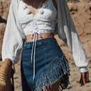 JOKELAMB Women's Bolero Shrug Cropped Cardigan Knit Sweaters Open Front Casual Elegant Jacket for Dresses (X-Large, White-037)