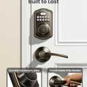 Veise Keyless Entry Door Lock with 2 Lever Handles - Electronic Keypad Deadbolt, Easy Installation Digital Smart Front Door Lock Set, Oil Rubbed Bronze