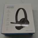 TECKNET Wireless Headset, Bluetooth Headset with AI Noise Cancelling Microphone - Rechargeable Bluetooth V5.2 Headphones, 50H Playtime & Mic Mute, On Ear Headphones for Trucker/Remote Work/Call Center (Deep Black)