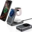 Wireless Charger for Apple, 3 in 1 MagSafe Charger Foldable Magnetic Charger for iPhone 16/15/14/13 Series, Airpods Pro 2, iWatch Series 10/9/8/7, Travel Charging Station for Apple Multiple Devices