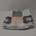 Joyreap 3 Pieces Floral Patchwork Quilt Set King, Green Flowers Design, Soft n Cozy Microfiber Quilt, Bedspread Bed Cover for All Season, 1 Quilt and 2 Pillow Shams- 102x90 inches