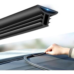 5.24Ft Car Windshield Trim Seal Strip for Dashboard - Dust & Soundproofing Rubber Seal Strip for Comfortable Driving - Universal Cuttable Automotive Weather Stripping Fits Car Truck SUV