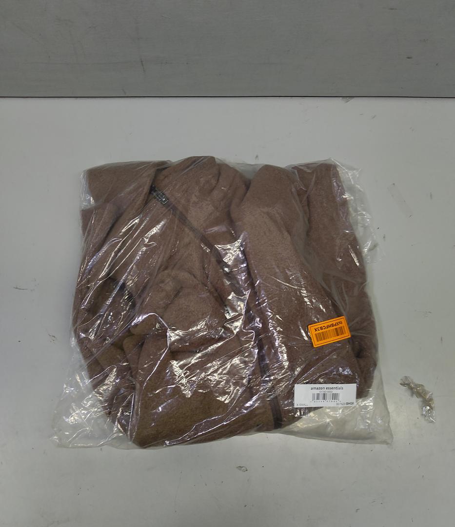 Amazon Essentials Men's Full-Zip Fleece Jacket - Discontinued Colors, Brown Heather, X-Small