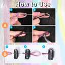 Luminous Hair Extension Kit with Tools Glow in the Dark Glitter Hair Tinsel for Women Neon UV Reactive Synthetic Hair Accessories for Christmas Halloween Party(48 Inch, 12 Colors, 3000 strands)