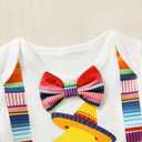 Mexico Themed Boy's 1st Birthday Outfit - One Year Old Infant Shorts Set (12-18 Months, White)