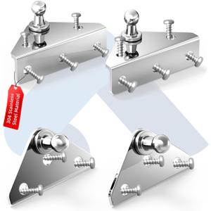 ARANA 13 Stainless Steel Gas Struts Mounting Bracket, Ball Stud Mount Brackets for Universal Lift Supports Shocks Spring Prop, 4 Pcs