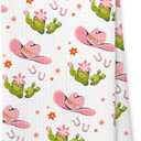 Giosve Western Kitchen Towels, Cactus Decor Hand Towels for Bathroom, Preppy Pink Cowgirl Hats Decorative Dish Tea Towels for Kitchen, Western Bathroom Decor, 16x24 Inch