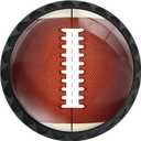 4 Pack Football Cabinet Knobs Round Sport Themed Drawer Pulls Black Dresser Knob Cupboard Door Handles Hardware for Kitchen Bathroom Cabinets